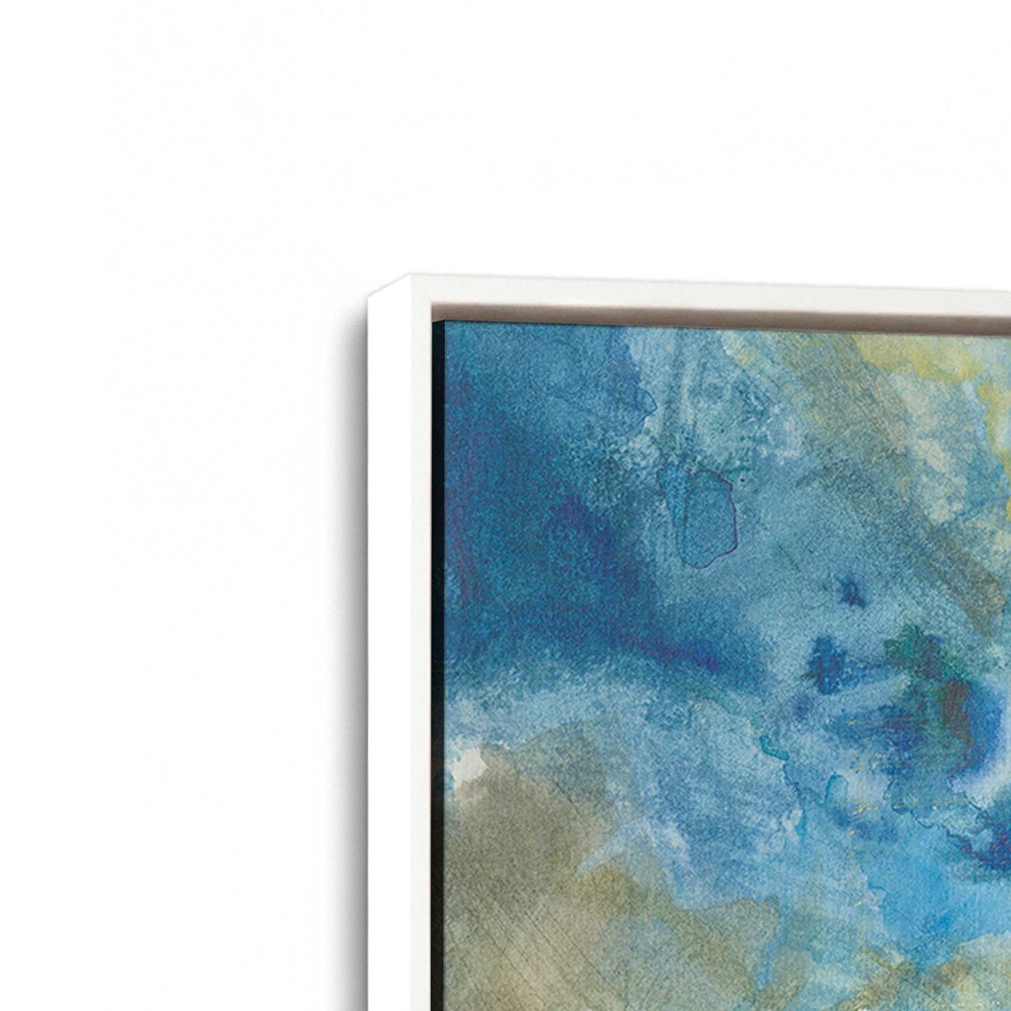 [Color:Opaque White], Picture of art in a White frame at an angle