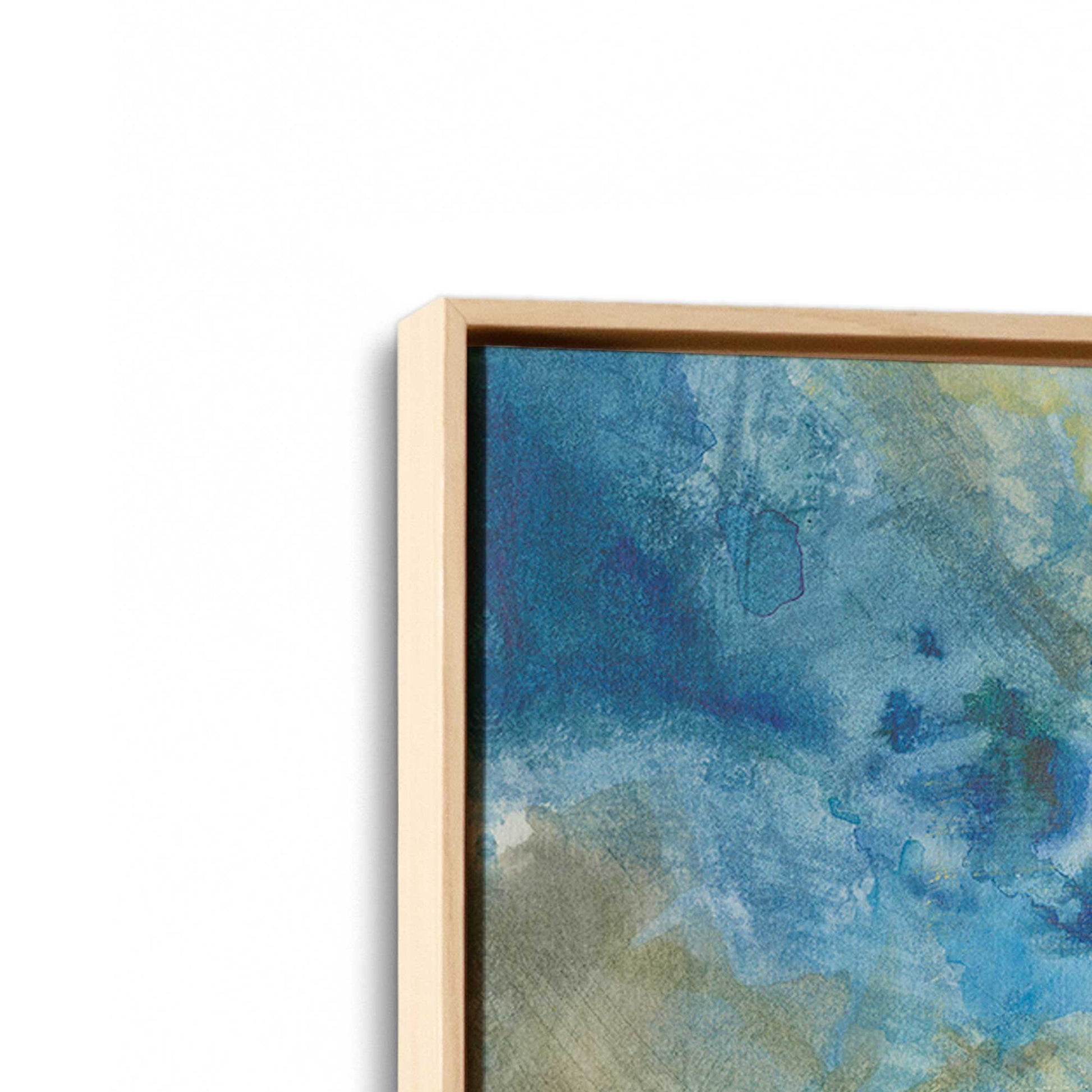 [Color:American Maple], Picture of art in a American Maple frame at an angle