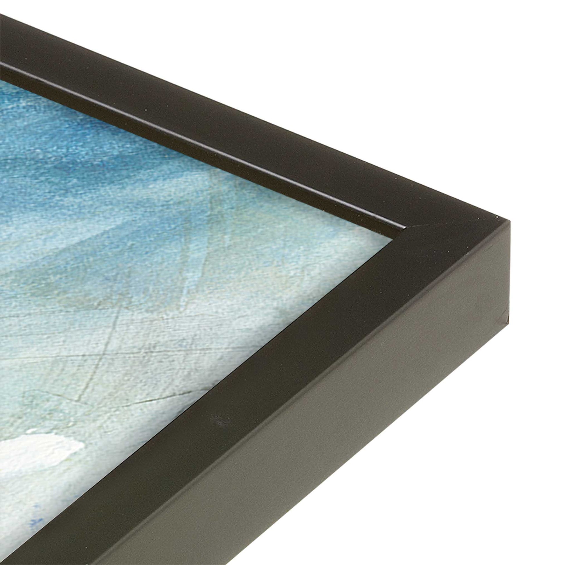 [Color:Satin Black], Picture of art in a Satin Black frame at an angle