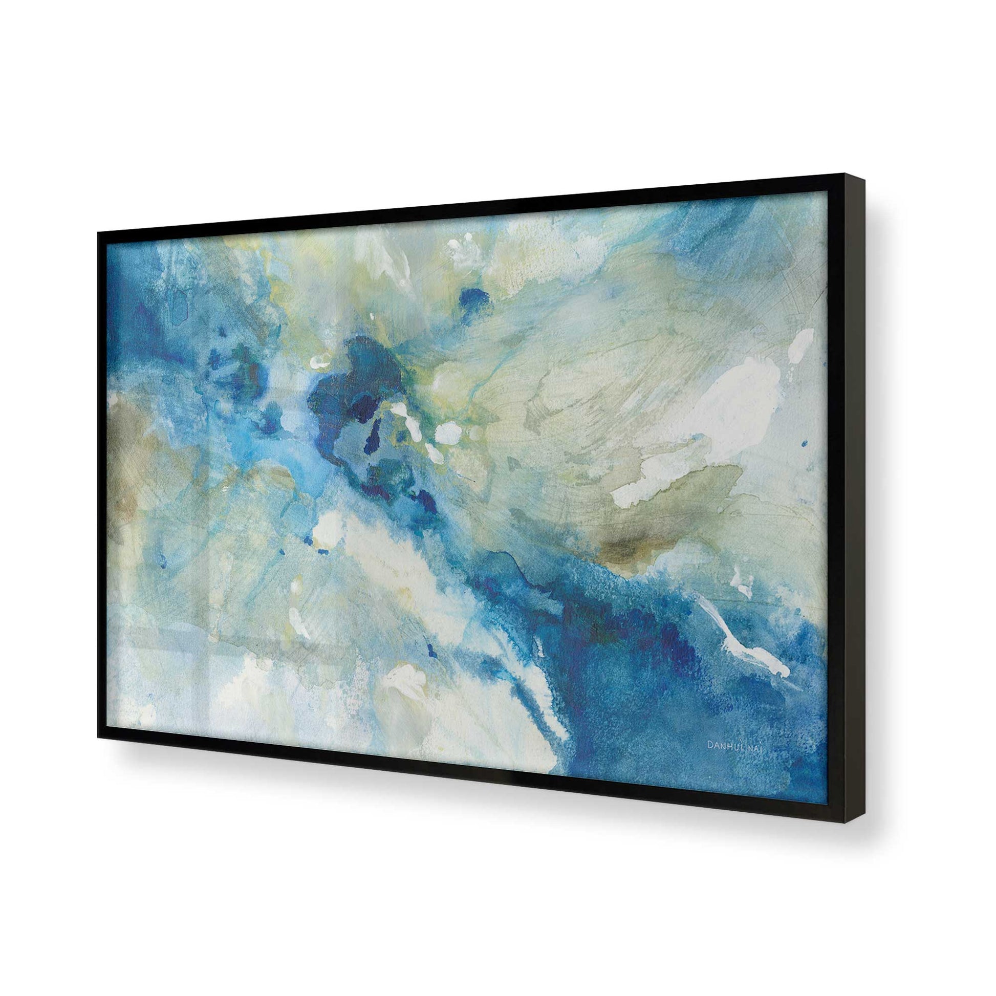 [Color:Satin Black], Picture of art in a Satin Black frame of the corner