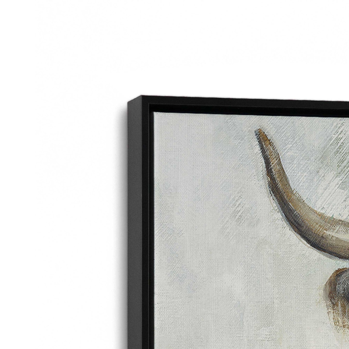 [Color:Satin Black], Picture of art in a Satin Black frame at an angle