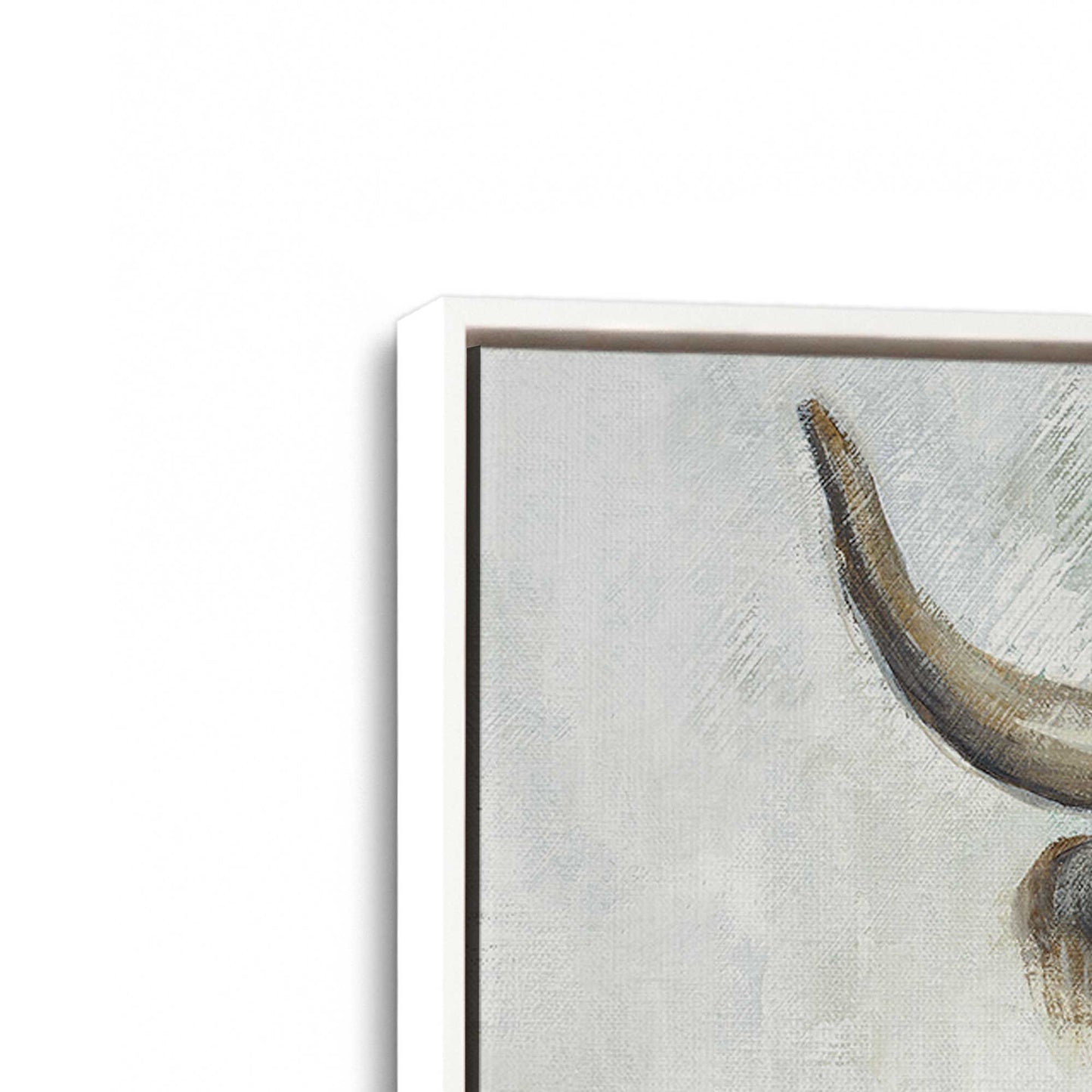 [Color:Opaque White], Picture of art in a White frame at an angle