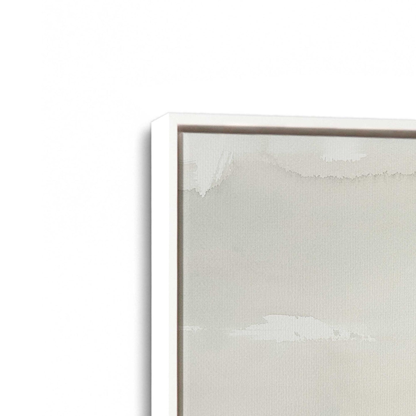 [Color:Opaque White], Picture of art in a White frame at an angle