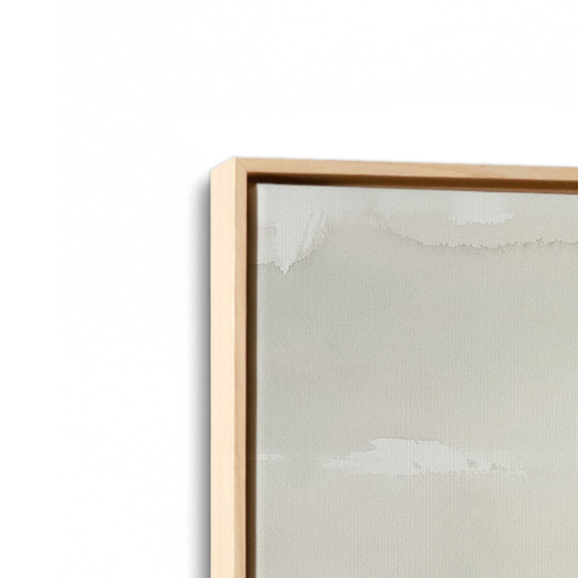 [Color:American Maple], Picture of art in a American Maple frame at an angle