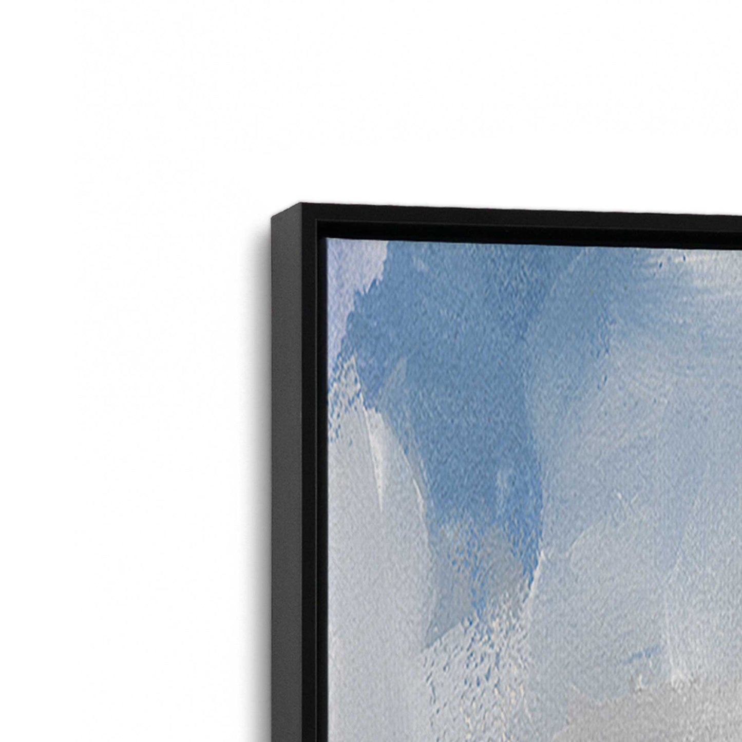 [Color:Satin Black], Picture of art in a Satin Black frame at an angle