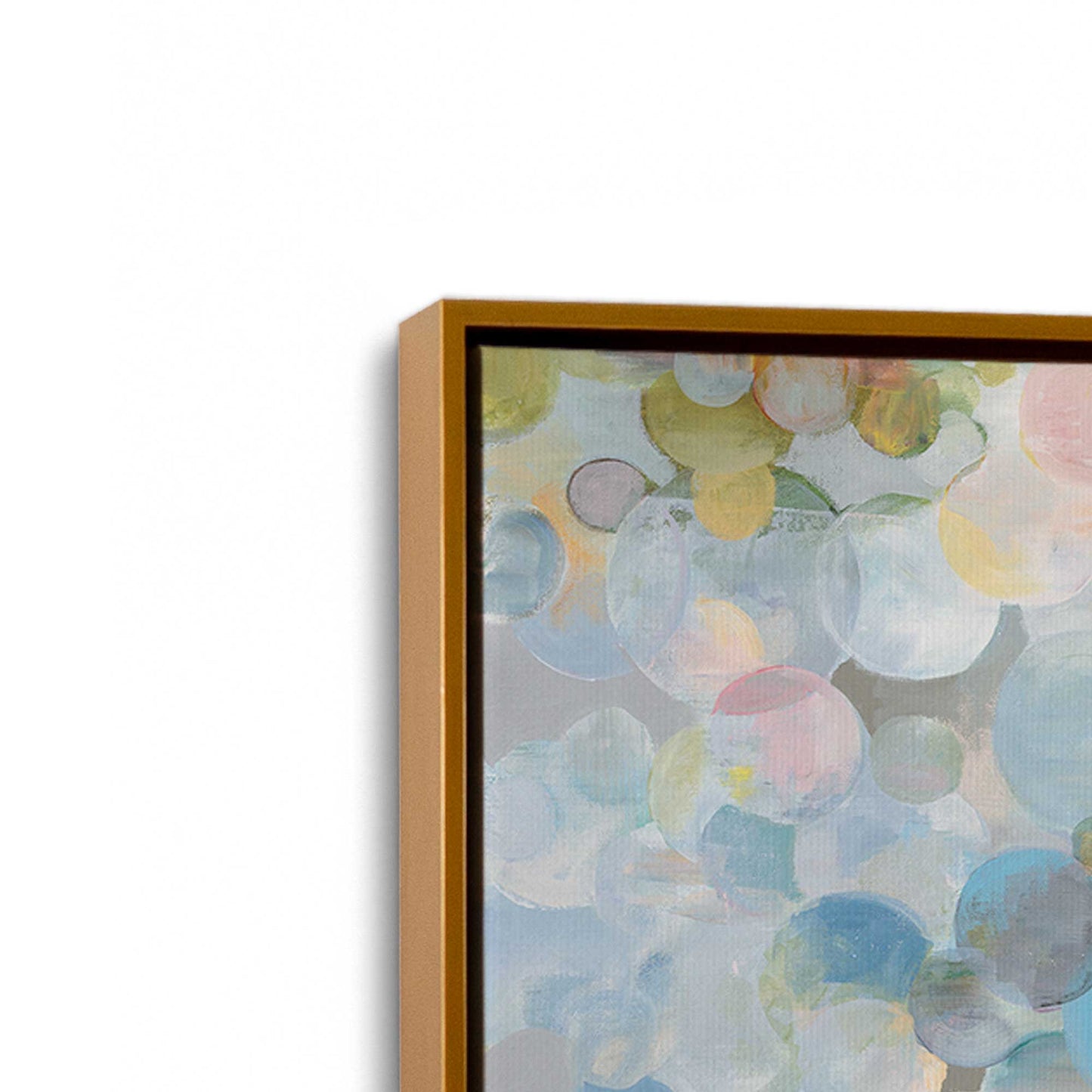 [Color:Polished Gold], Picture of art in a Polished Gold frame at an angle