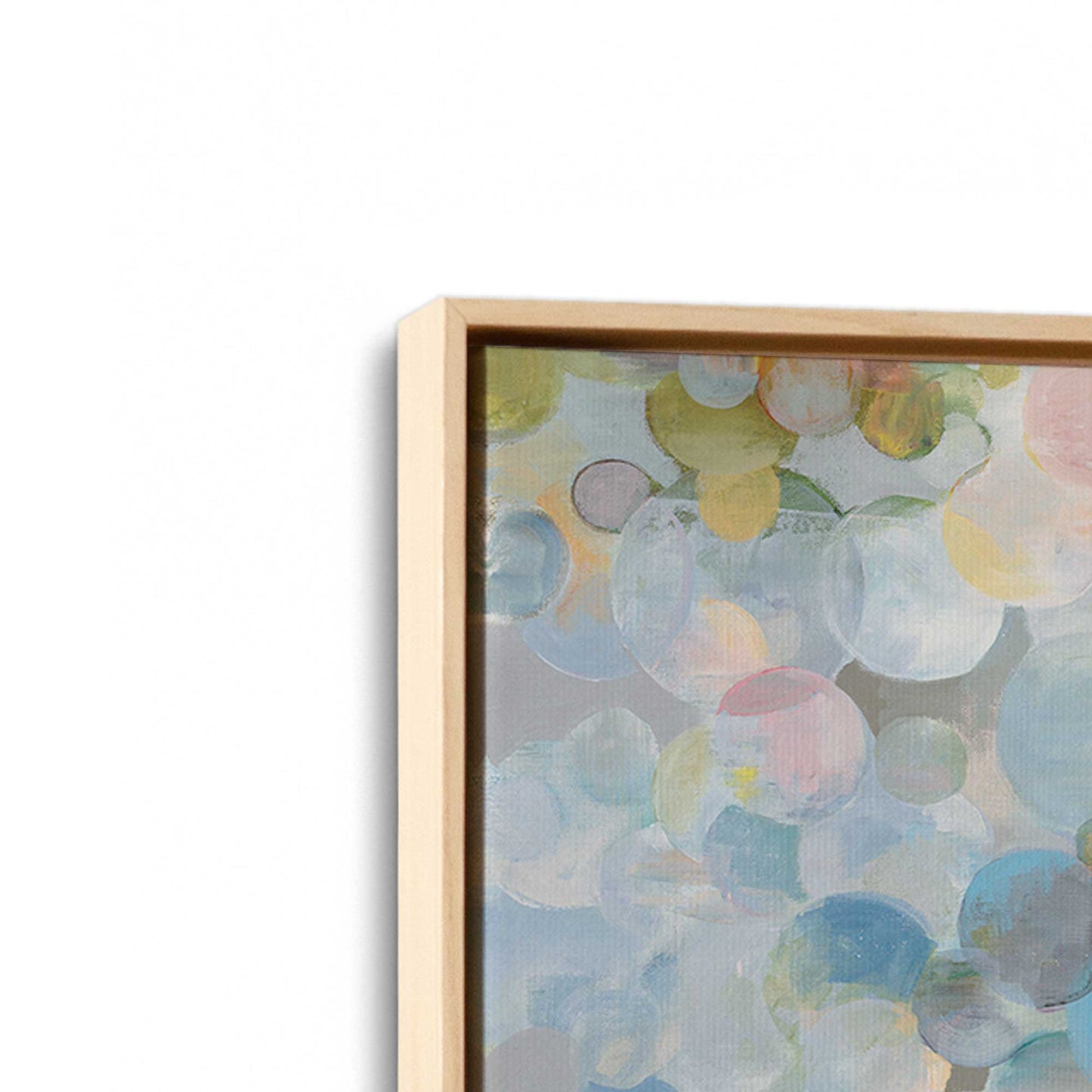 [Color:American Maple], Picture of art in a American Maple frame at an angle