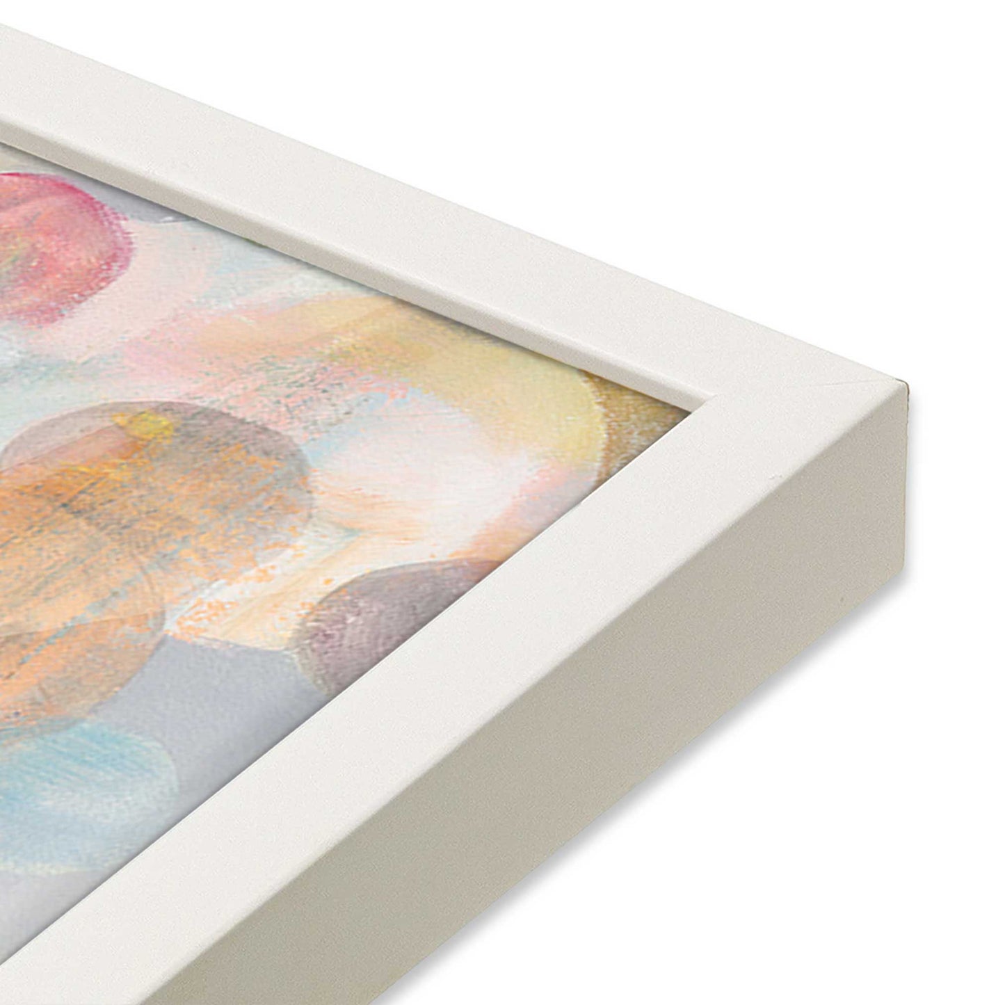 [Color:Opaque White], Picture of art in a Opaque White frame at an angle