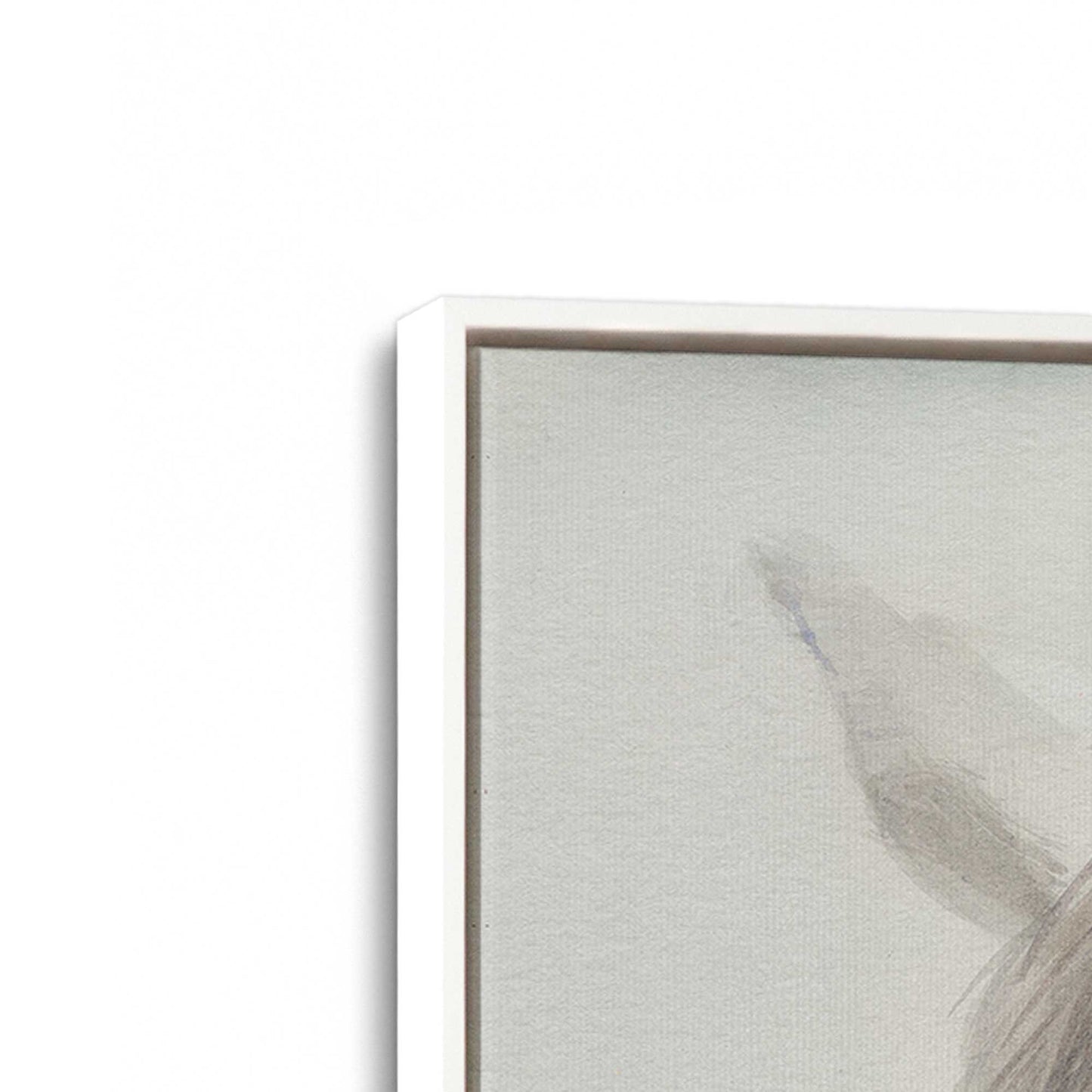 [Color:Opaque White], Picture of art in a White frame at an angle