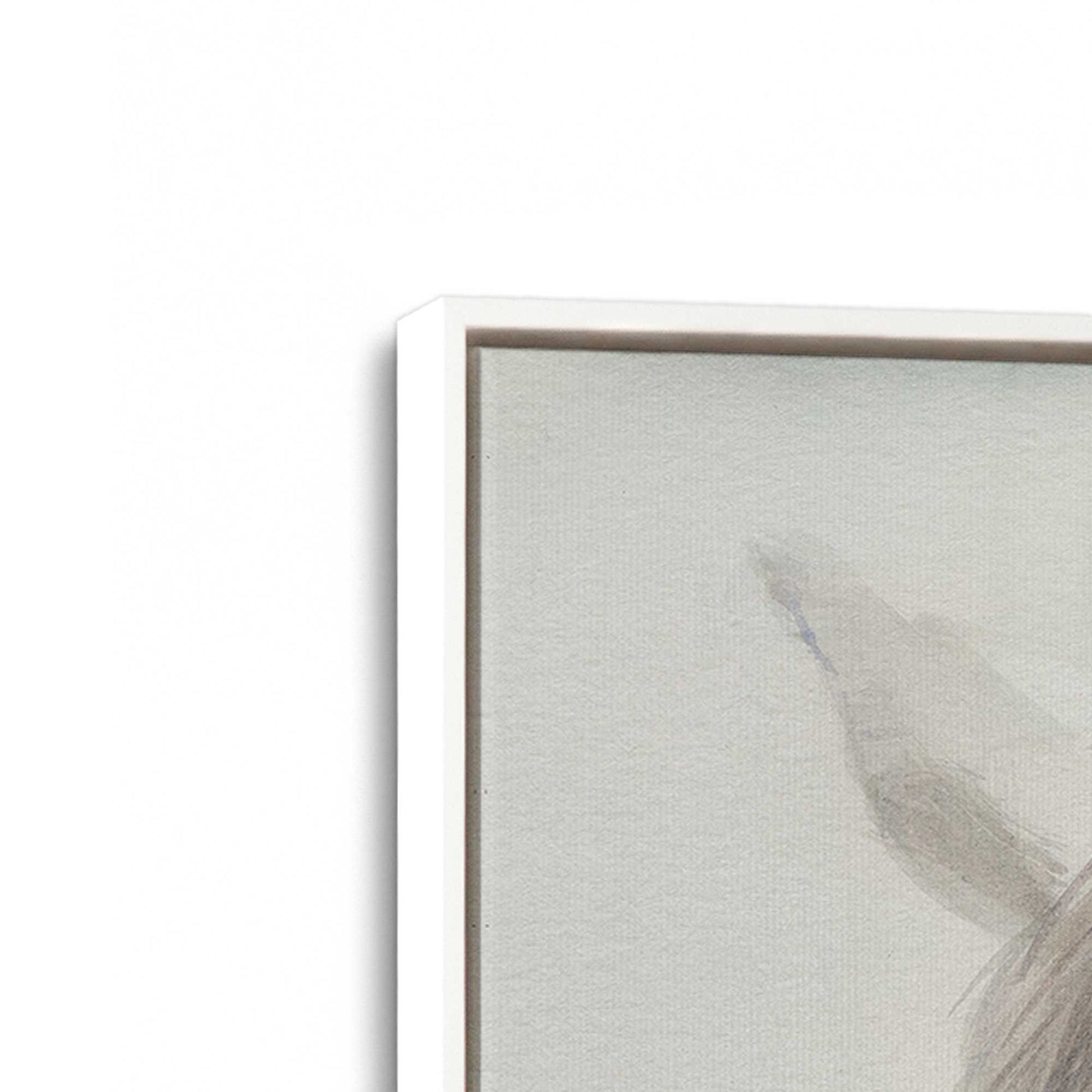 [Color:Opaque White], Picture of art in a White frame at an angle