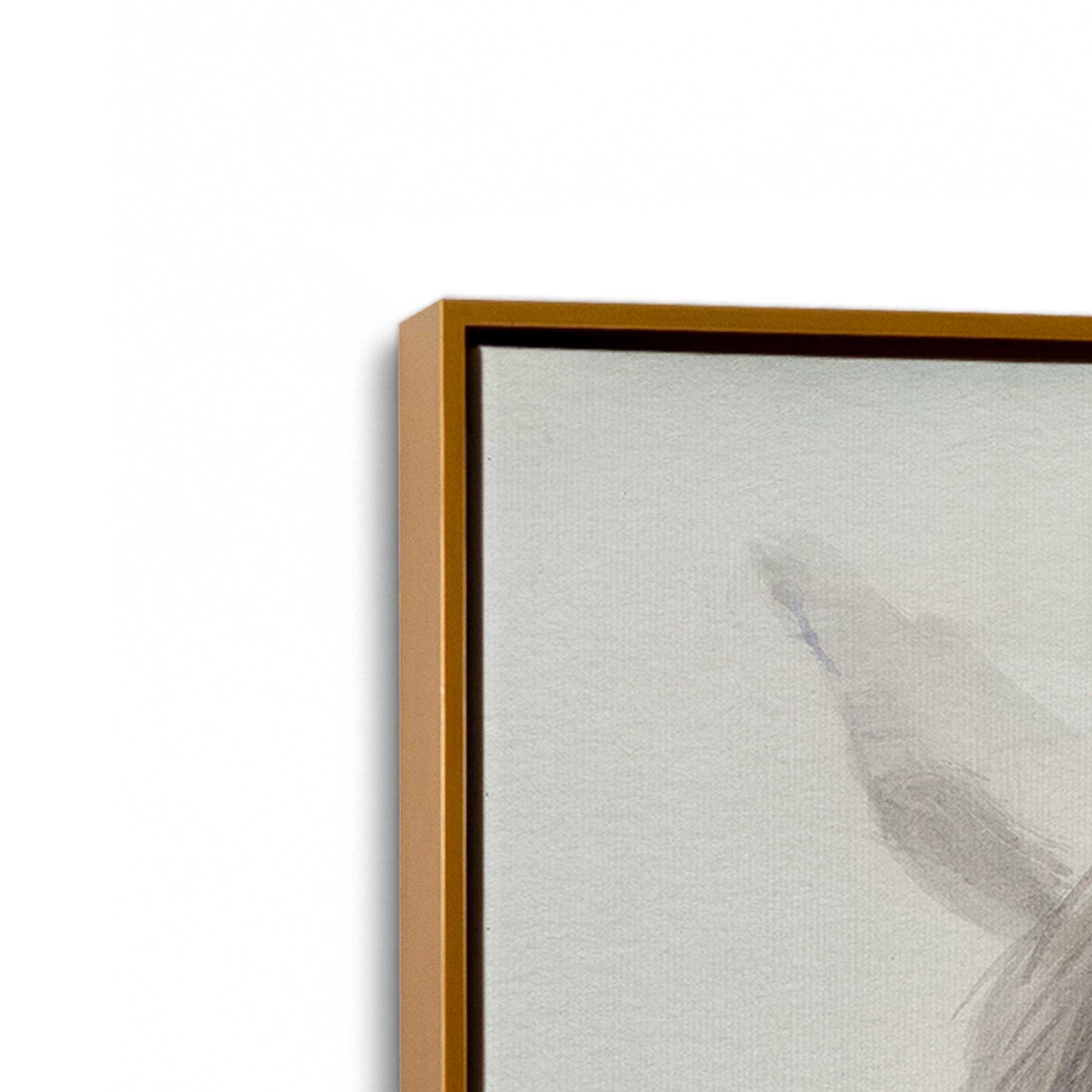 [Color:Polished Gold], Picture of art in a Polished Gold frame at an angle