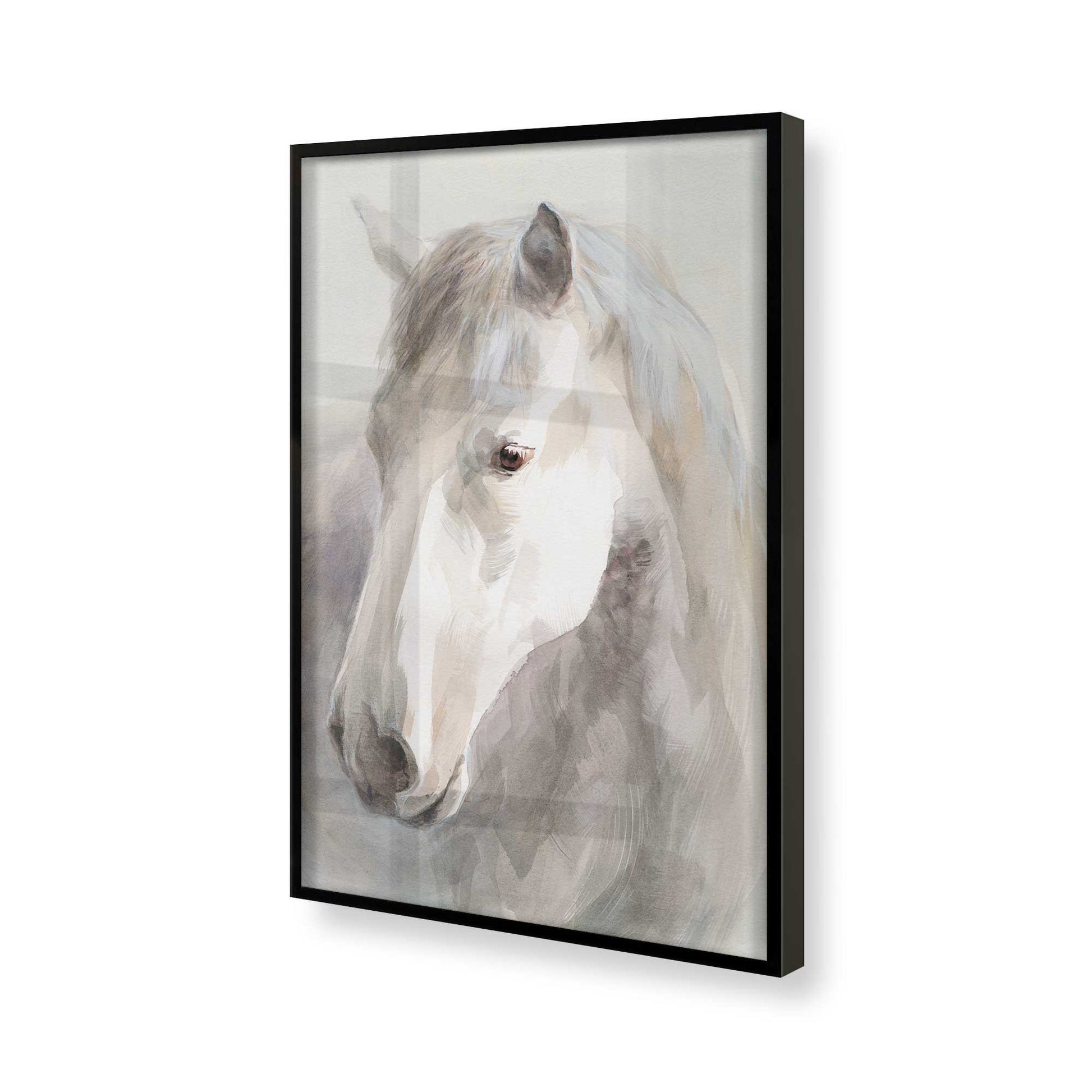 [Color:Satin Black], Picture of art in a Satin Black frame of the corner