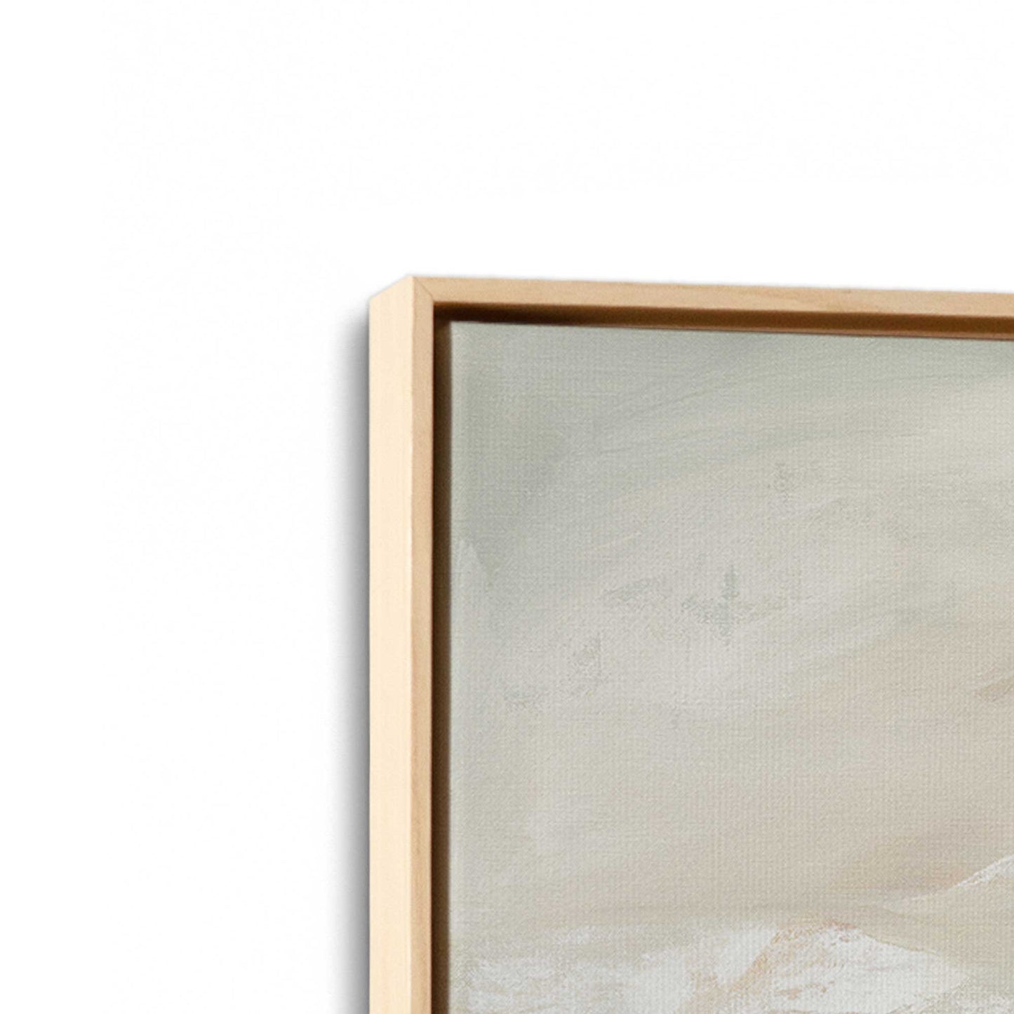 [Color:American Maple], Picture of art in a American Maple frame at an angle