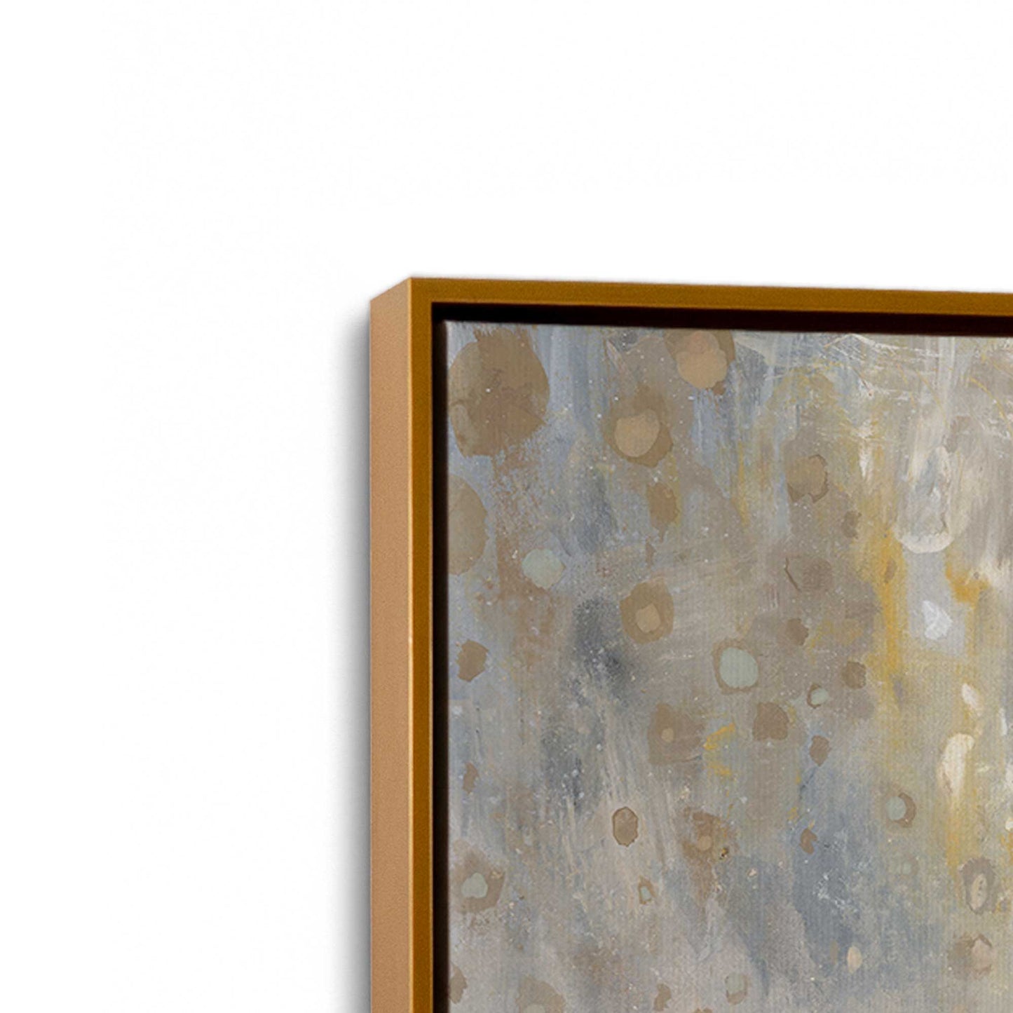 [Color:Polished Gold], Picture of art in a Polished Gold frame at an angle