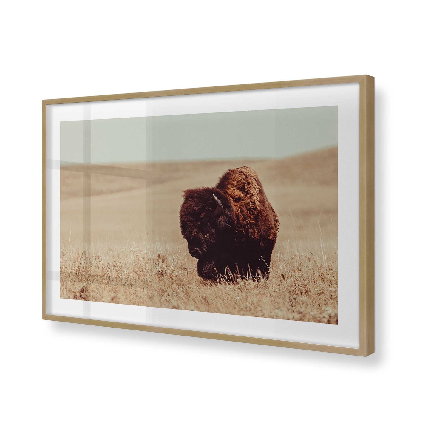 [Color:Brushed Gold], Picture of art in a Brushed Gold frame of the corner