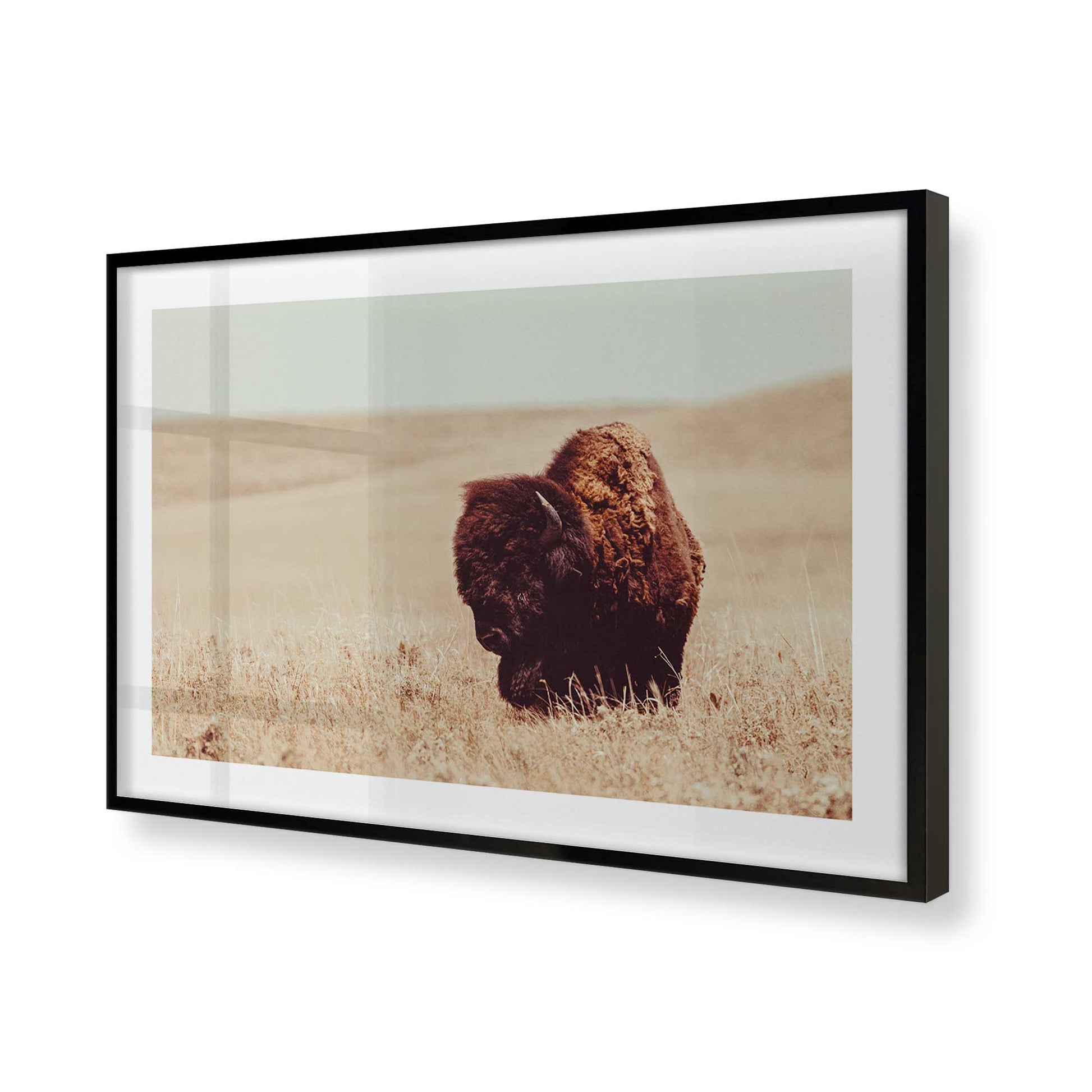 [Color:Satin Black], Picture of art in a Satin Black frame of the corner