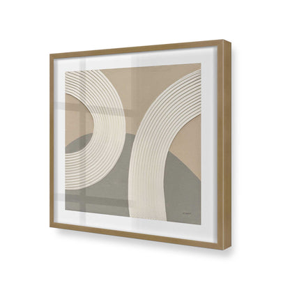 [Color:Brushed Gold], Picture of art in a Brushed Gold frame at an angle