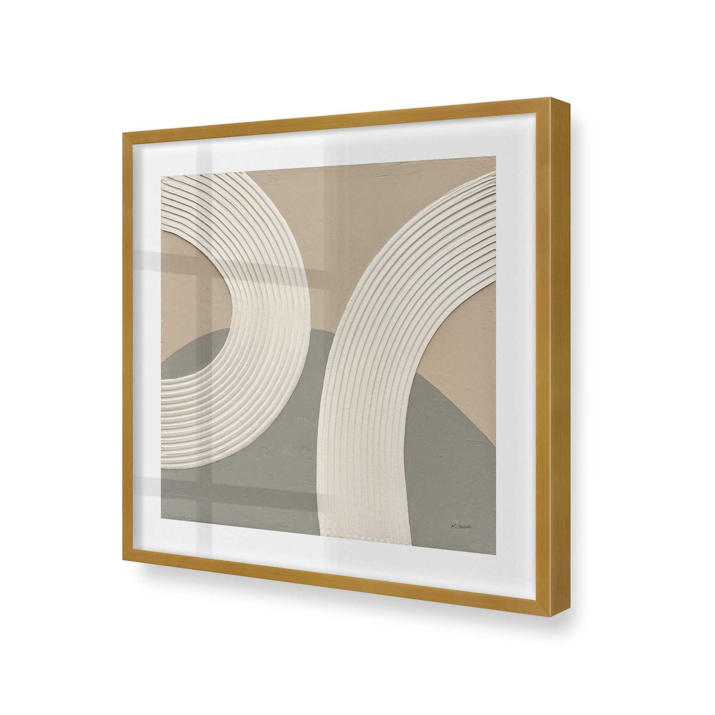 [Color:Polished Gold], Picture of art in a Polished Gold frame at an angle