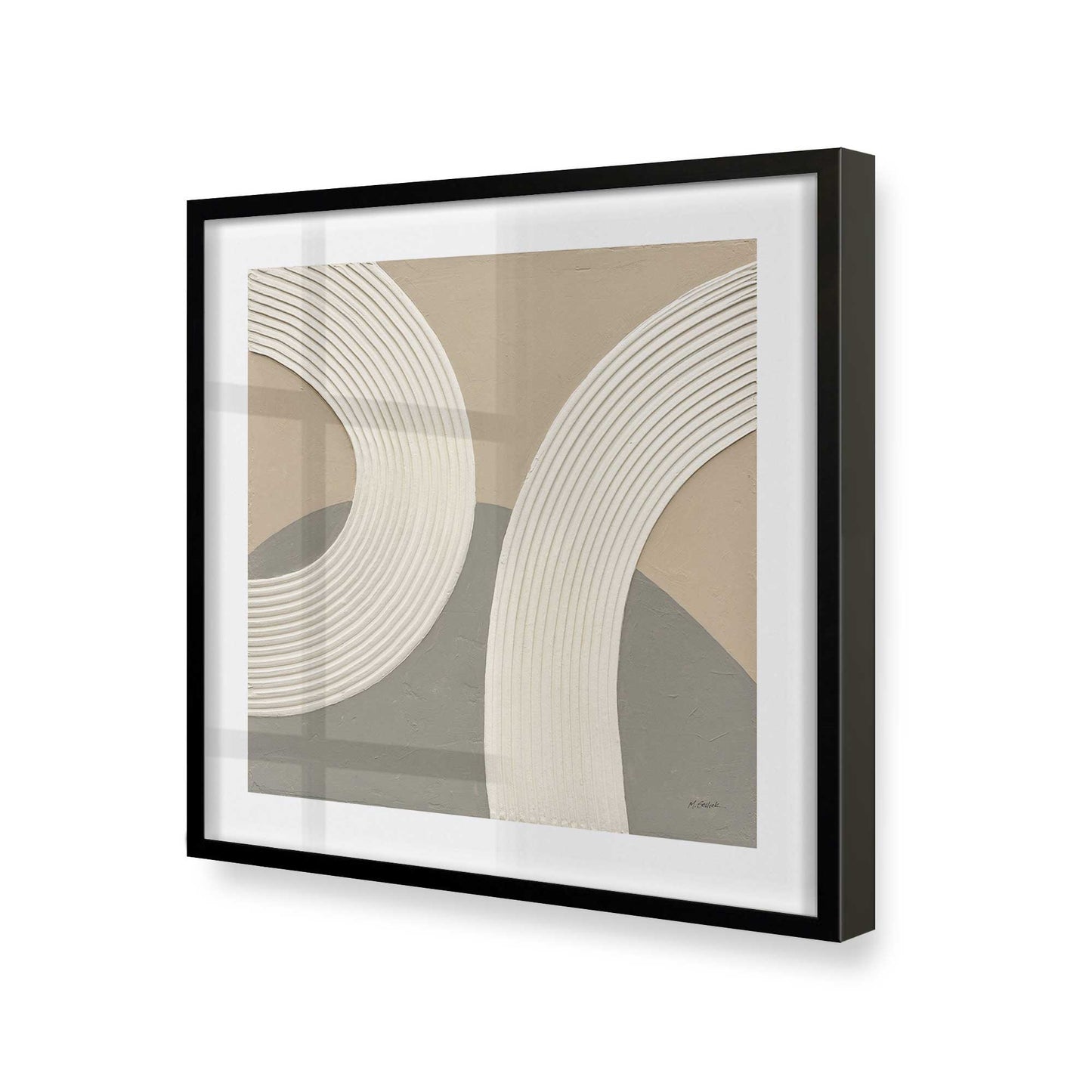 [Color:Satin Black], Picture of art in a Satin Black frame at an angle