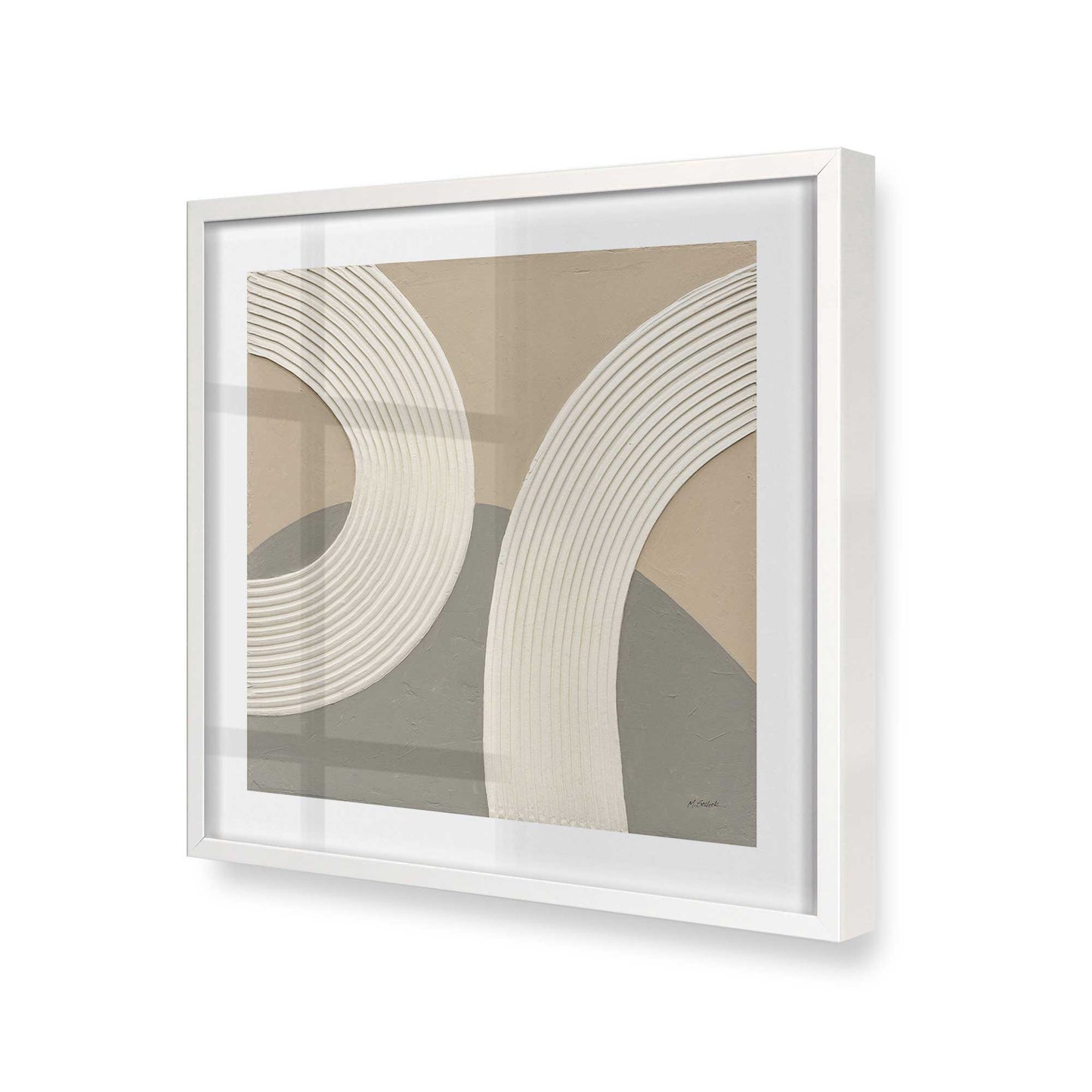 [Color:Opaque White], Picture of art in a Opaque White frame at an angle