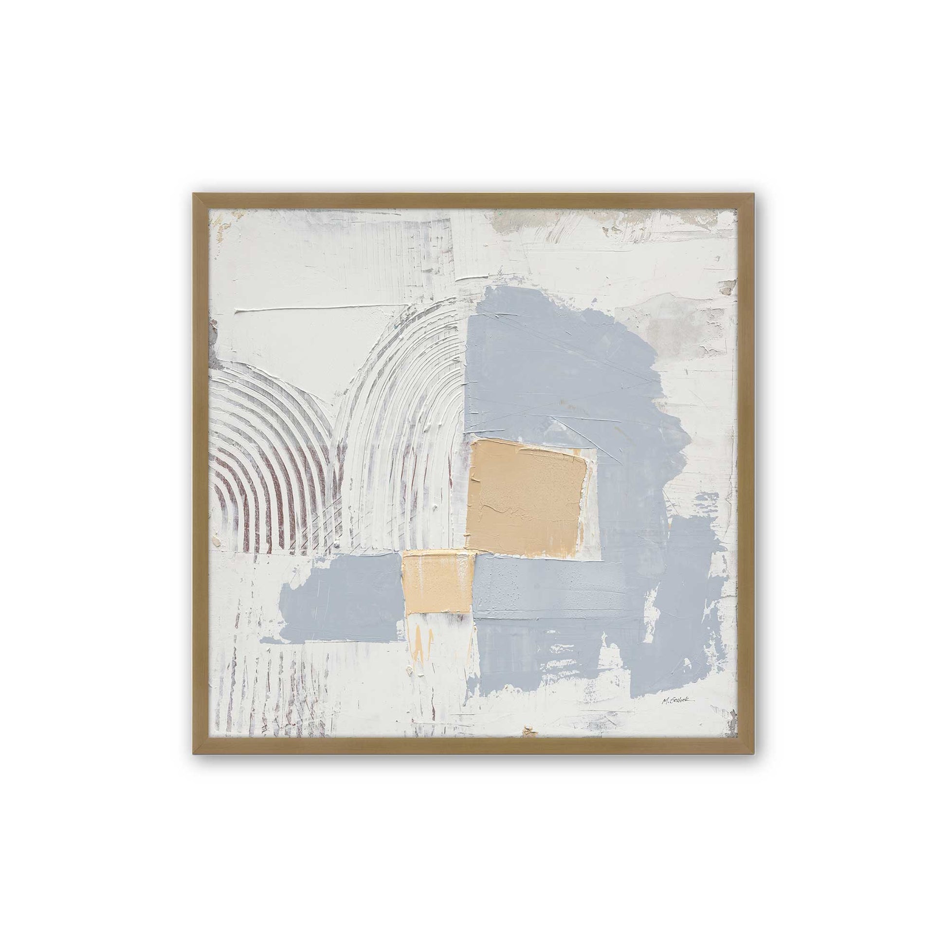 [Color:Brushed Gold], Picture of art in a Brushed Gold frame