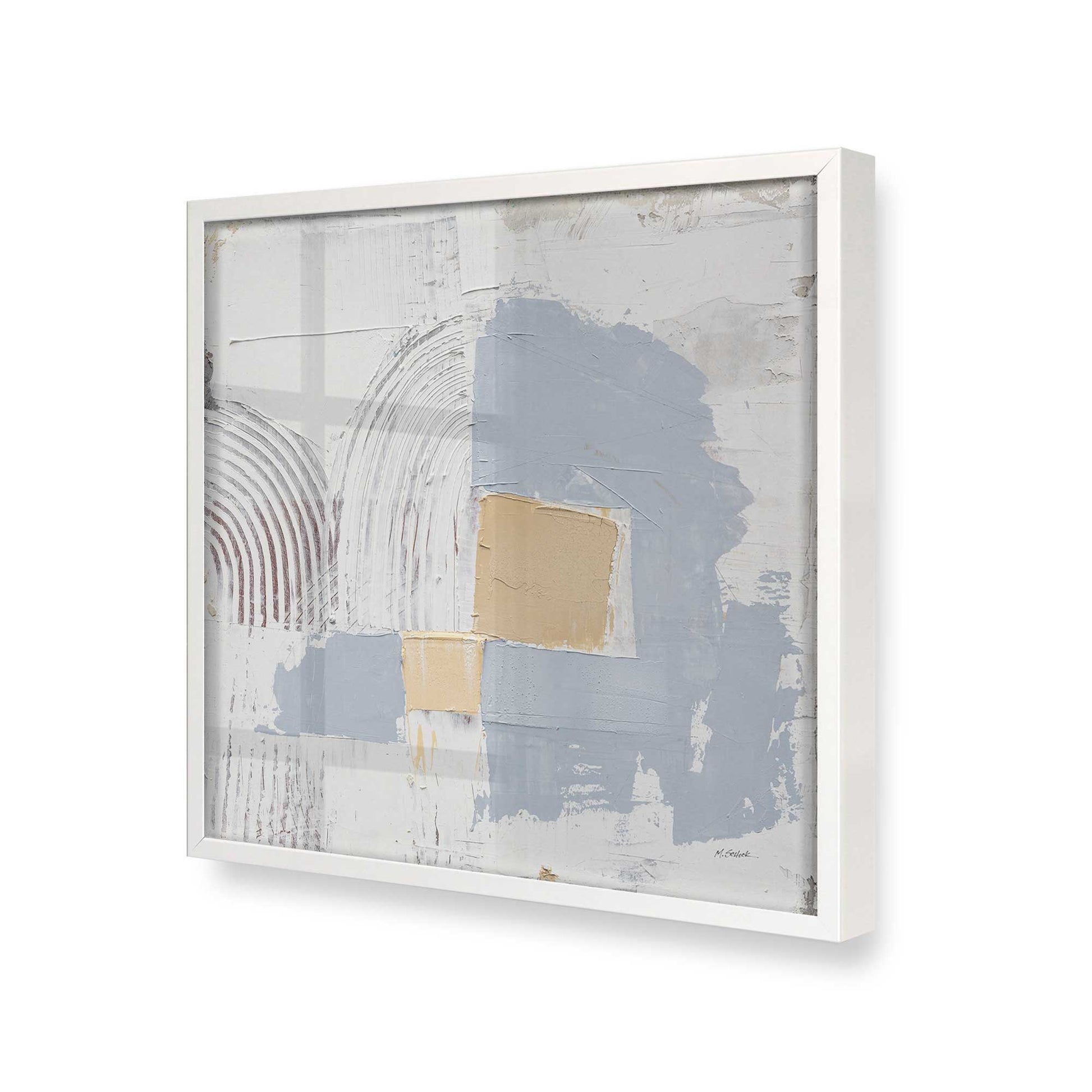 [Color:Opaque White], Picture of art in a Opaque White frame at an angle