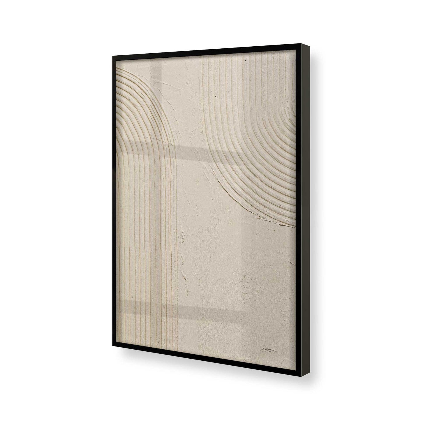 [Color:Satin Black], Picture of art in a Satin Black frame of the corner