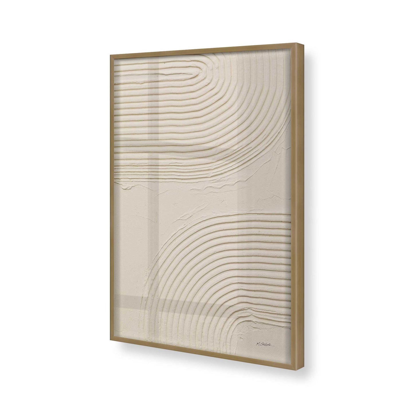 [Color:Brushed Gold], Picture of art in a Brushed Gold frame of the corner