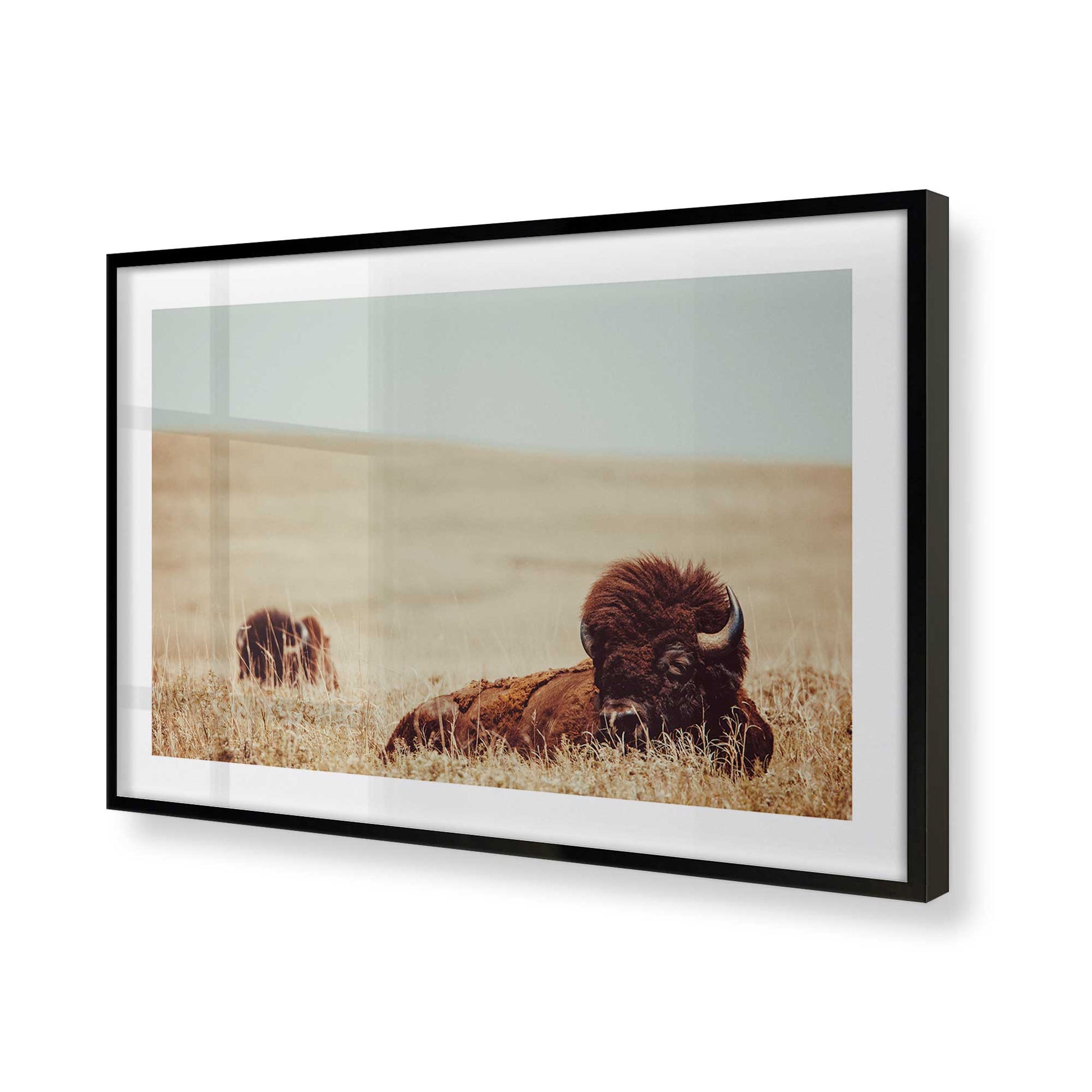 [Color:Satin Black], Picture of art in a Satin Black frame of the corner