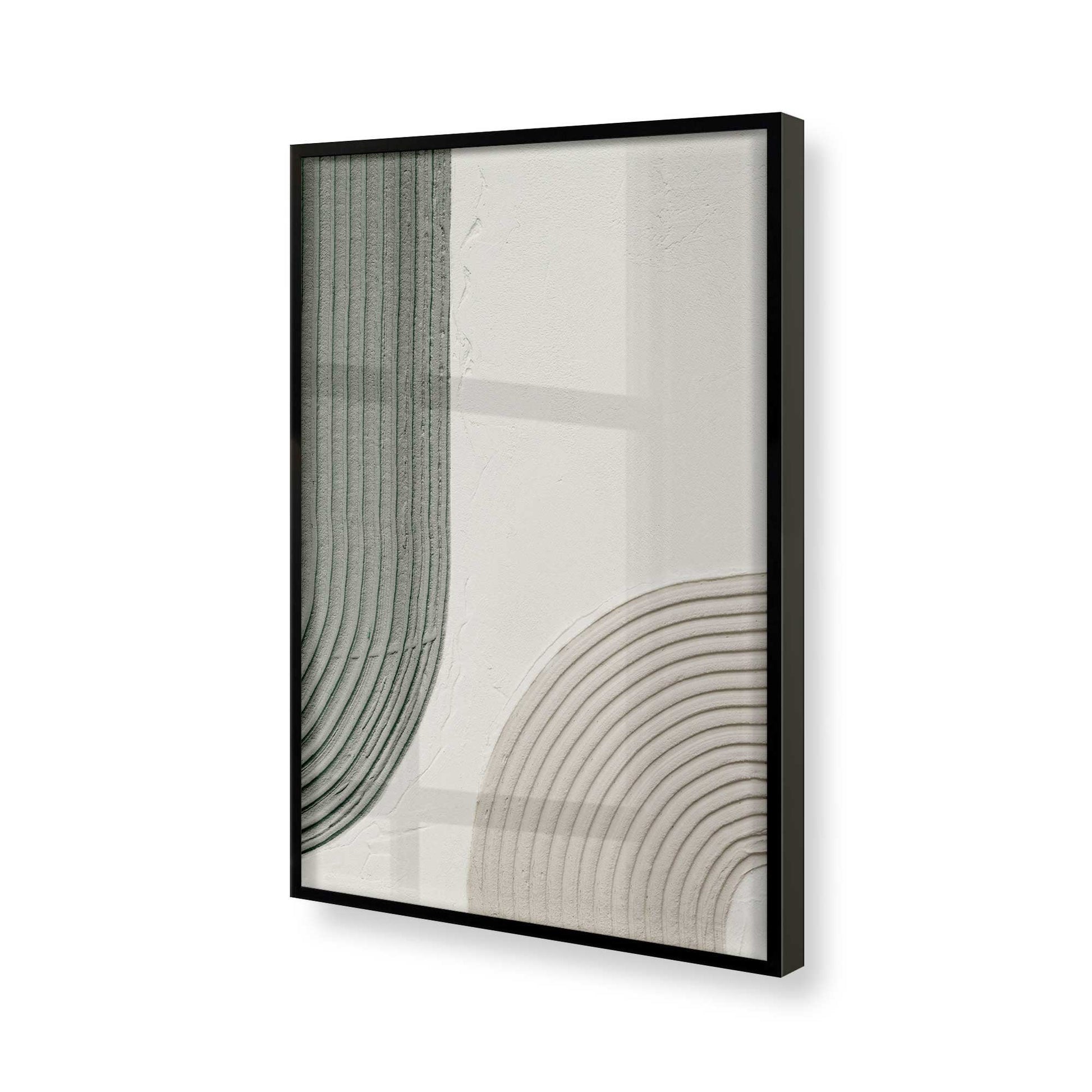 [Color:Satin Black], Picture of art in a Satin Black frame of the corner