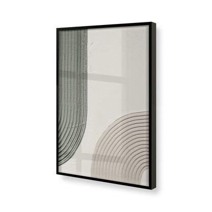 [Color:Satin Black], Picture of art in a Satin Black frame of the corner