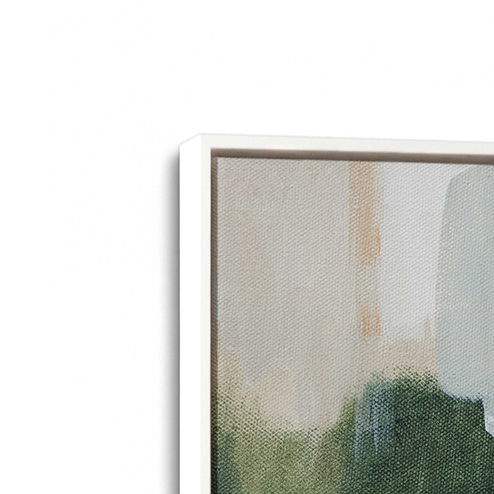 [Color:Opaque White], Picture of art in a White frame at an angle