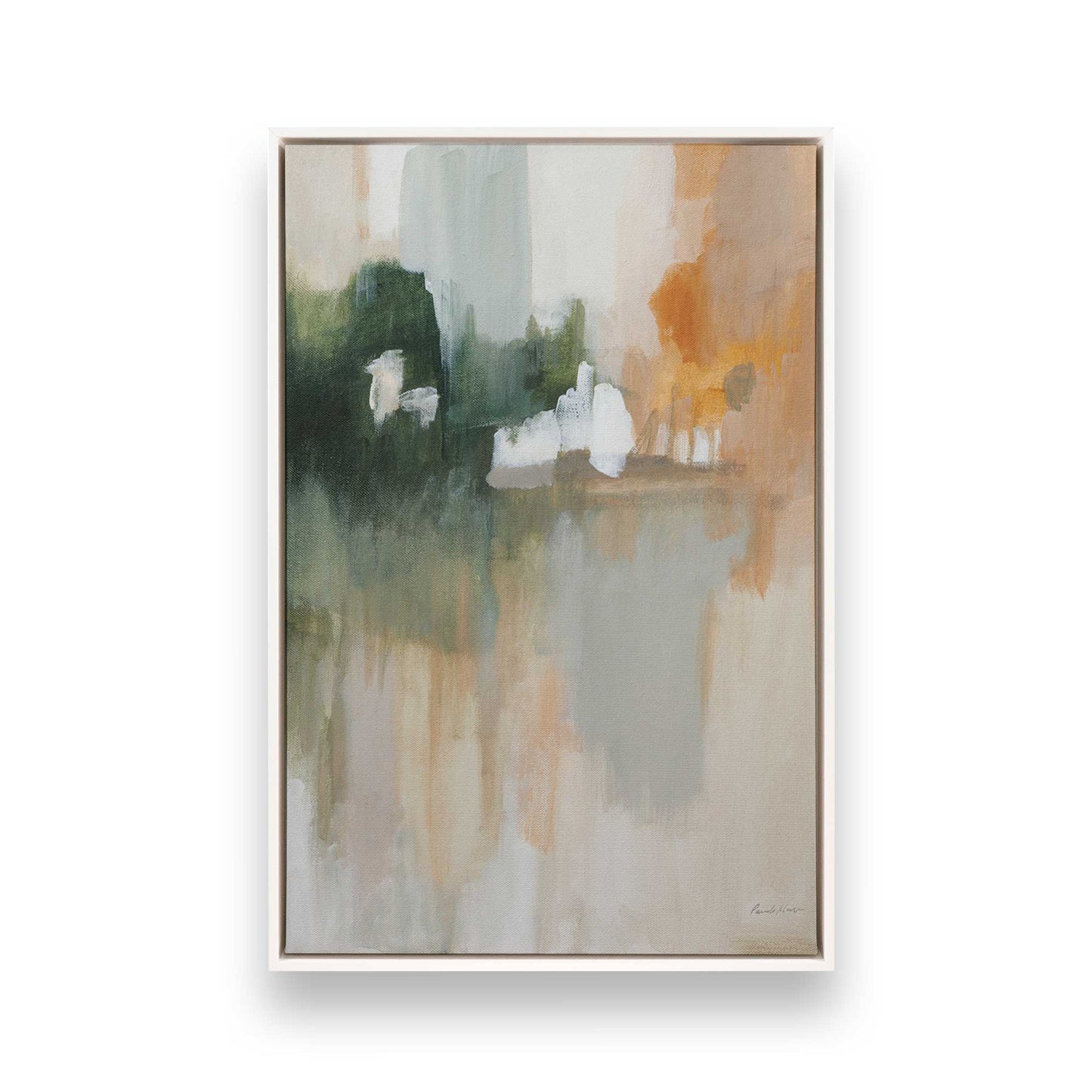 [Color:Opaque White], Picture of art in a White frame