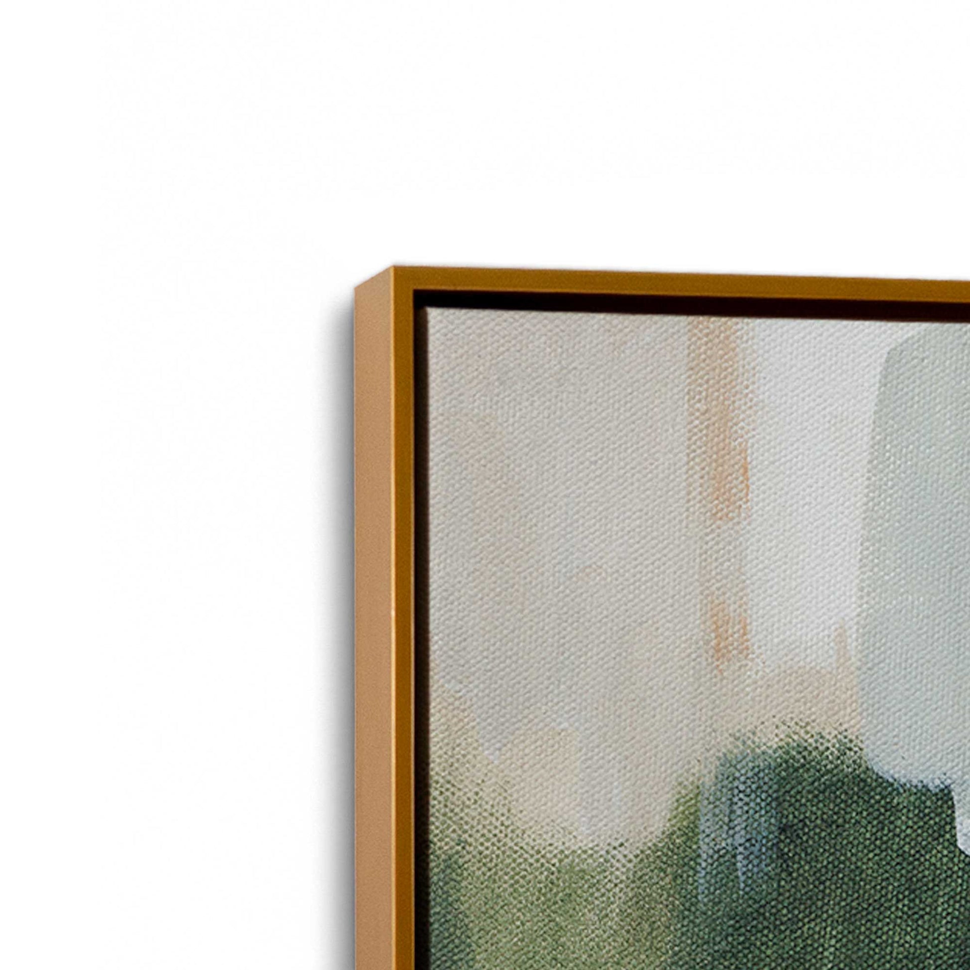 [Color:Polished Gold], Picture of art in a Polished Gold frame at an angle