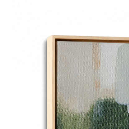 [Color:American Maple], Picture of art in a American Maple frame at an angle