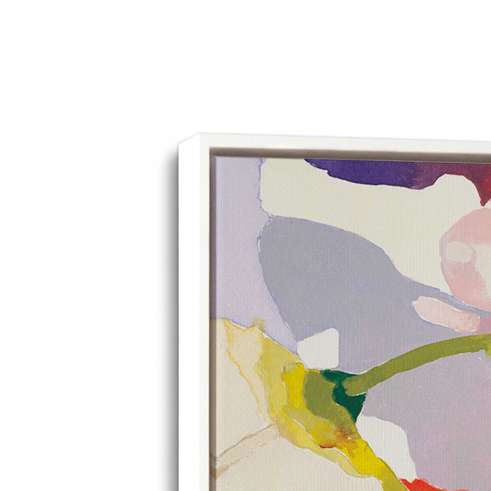 [Color:Opaque White], Picture of art in a White frame at an angle