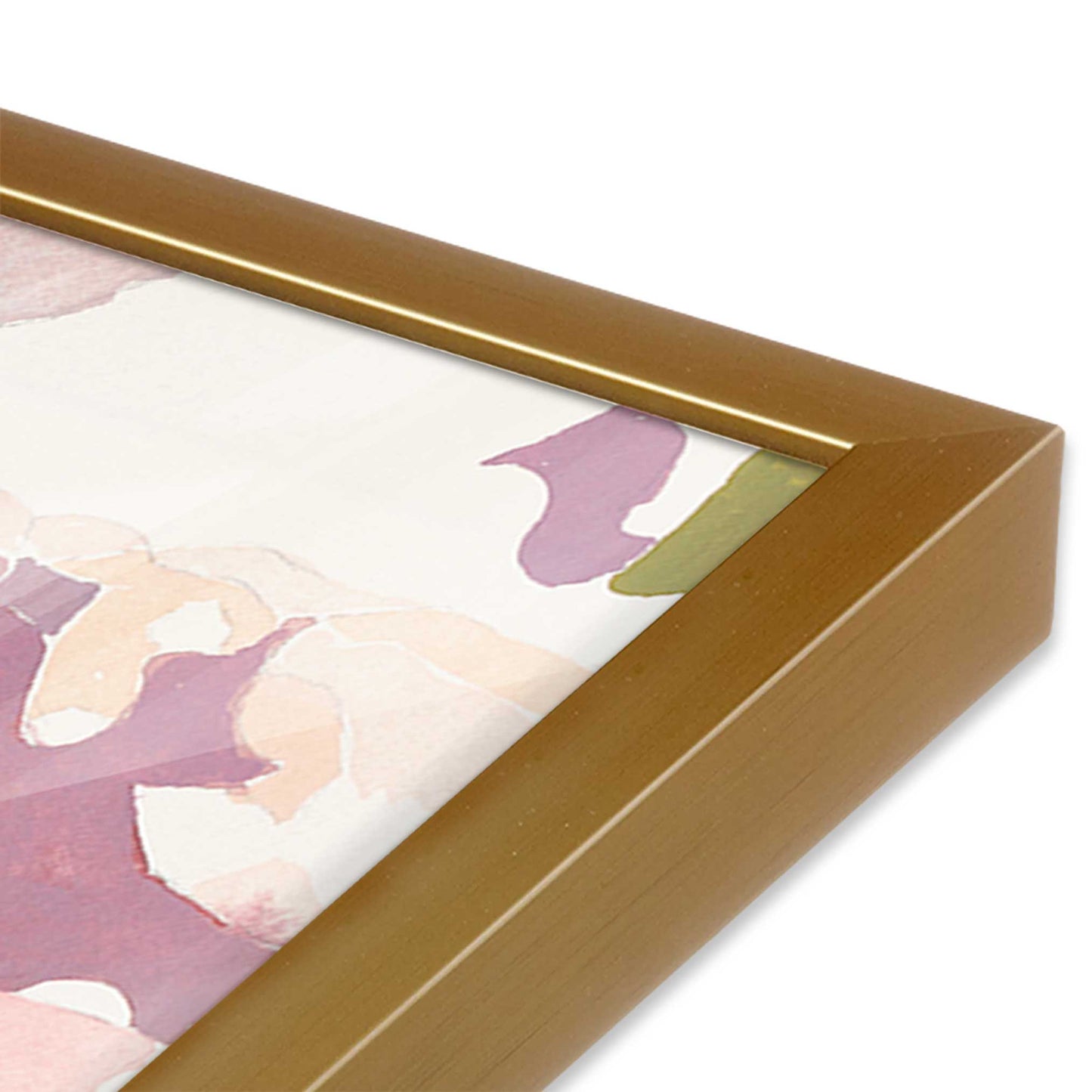 [Color:Polished Gold], Picture of art in a Polished Gold frame of the corner