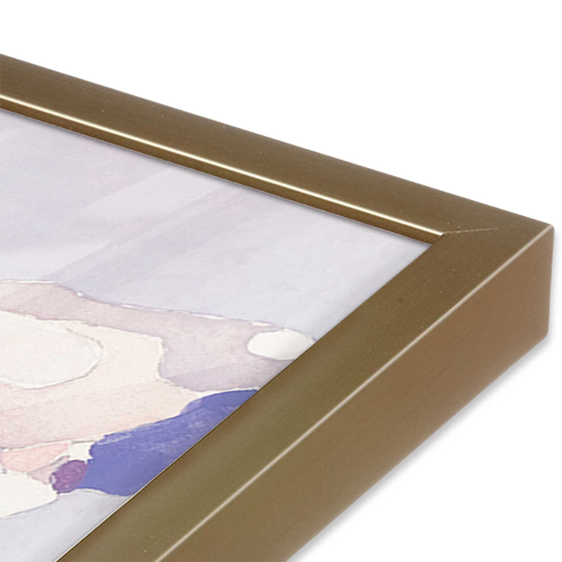 [Color:Brushed Gold], Picture of art in a Brushed Gold frame of the corner