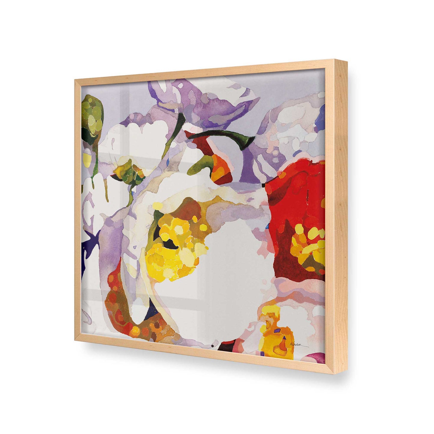 [Color:Raw Maple], Picture of art in a Raw Maple frame at an angle