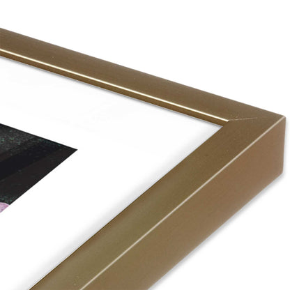 [Color:Brushed Gold], Picture of art in a Brushed Gold frame at an angle