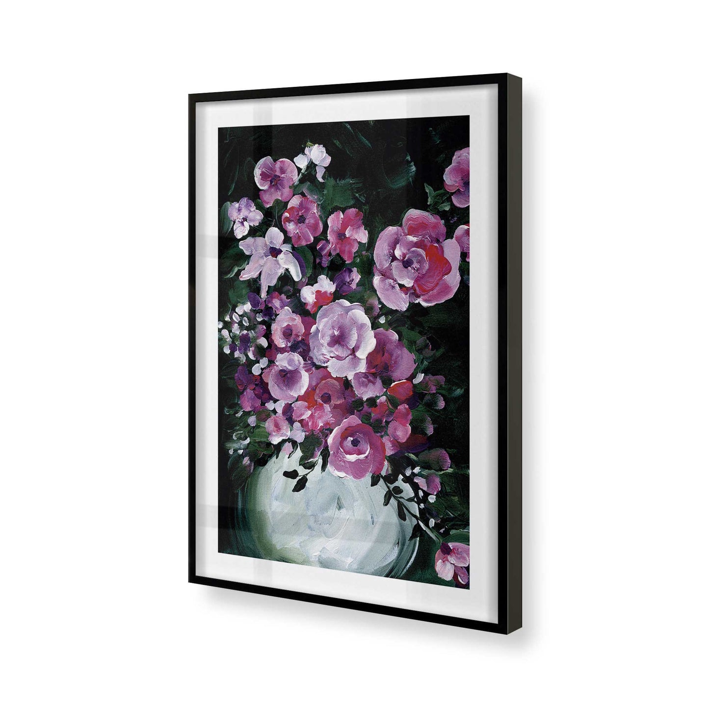 [Color:Satin Black], Picture of art in a Satin Black frame of the corner