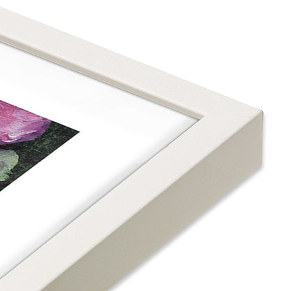 [Color:Opaque White], Picture of art in a Opaque White frame at an angle