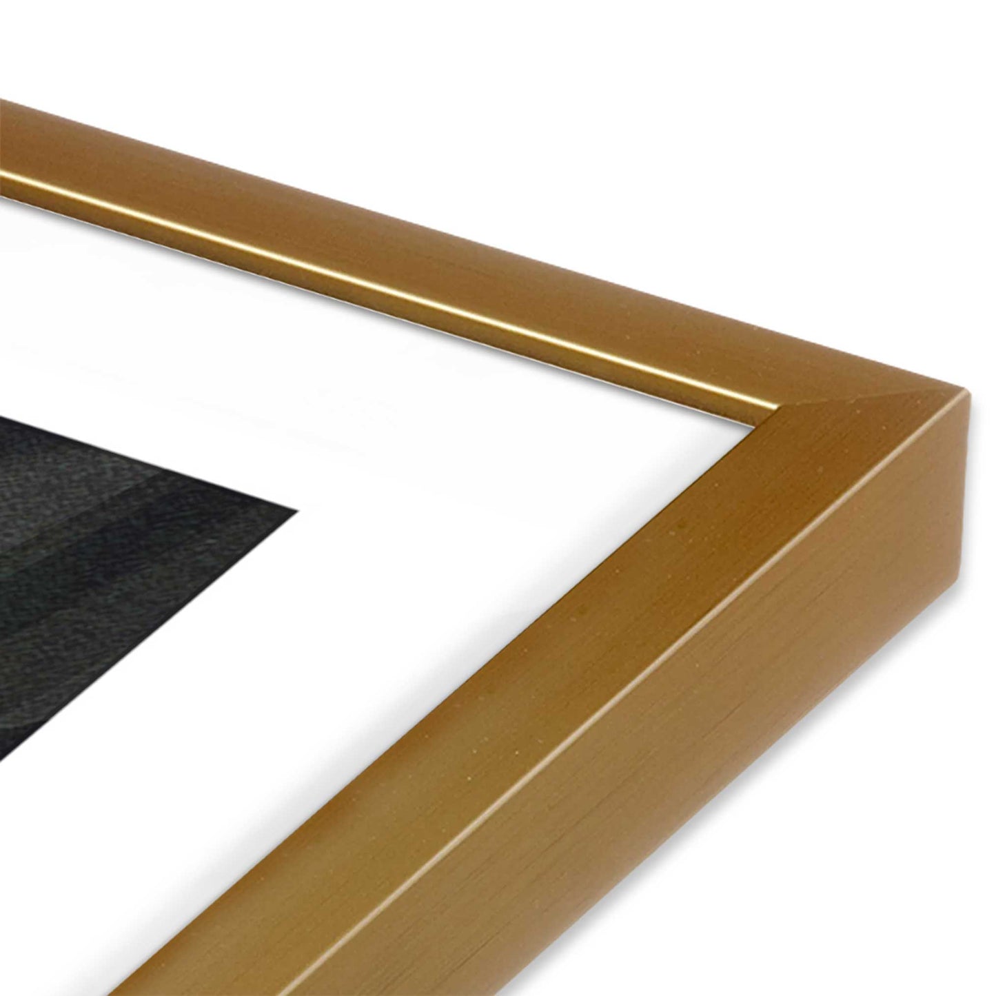 [Color:Polished Gold], Picture of art in a Polished Gold frame at an angle