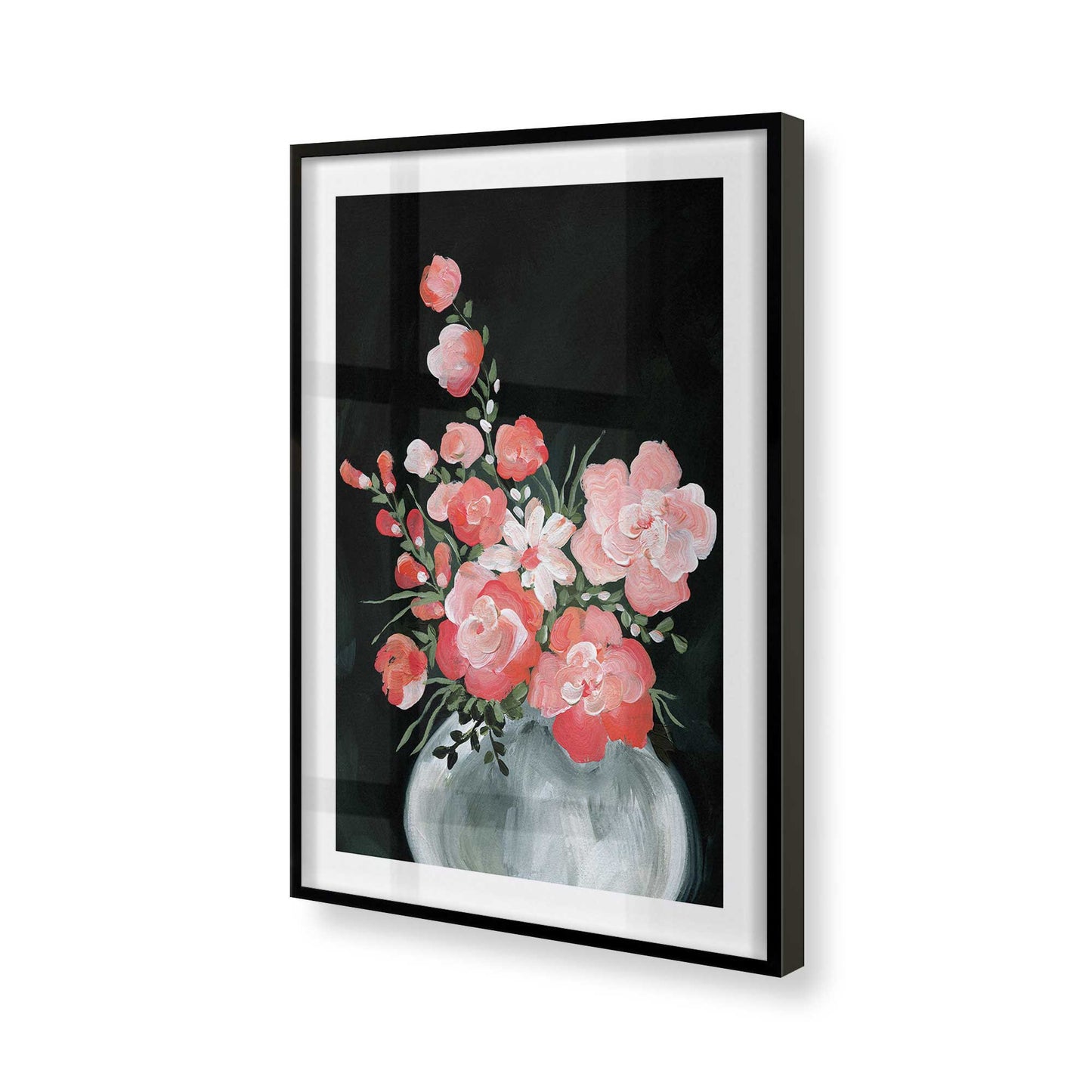 [Color:Satin Black], Picture of art in a Satin Black frame of the corner