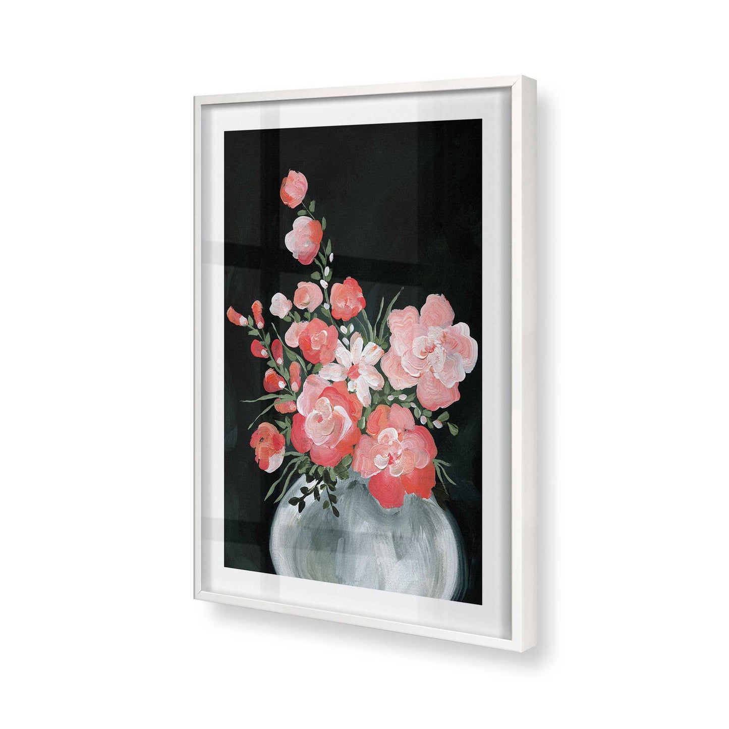 [Color:Opaque White], Picture of art in a Opaque White frame of the corner