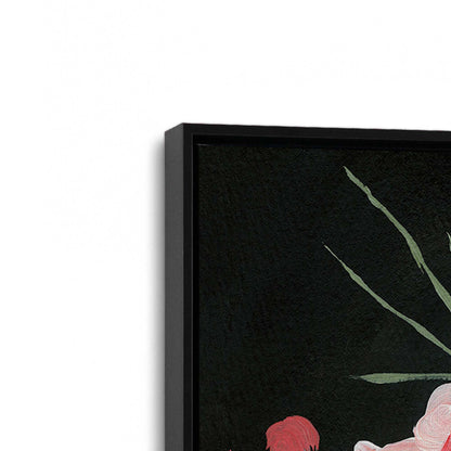 [Color:Satin Black], Picture of art in a Satin Black frame at an angle