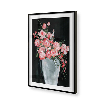 [Color:Satin Black], Picture of art in a Satin Black frame of the corner