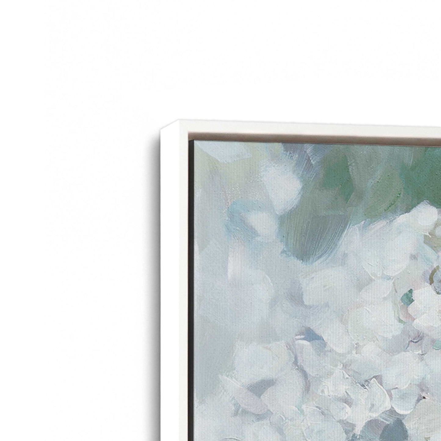 [Color:Opaque White], Picture of art in a White frame at an angle