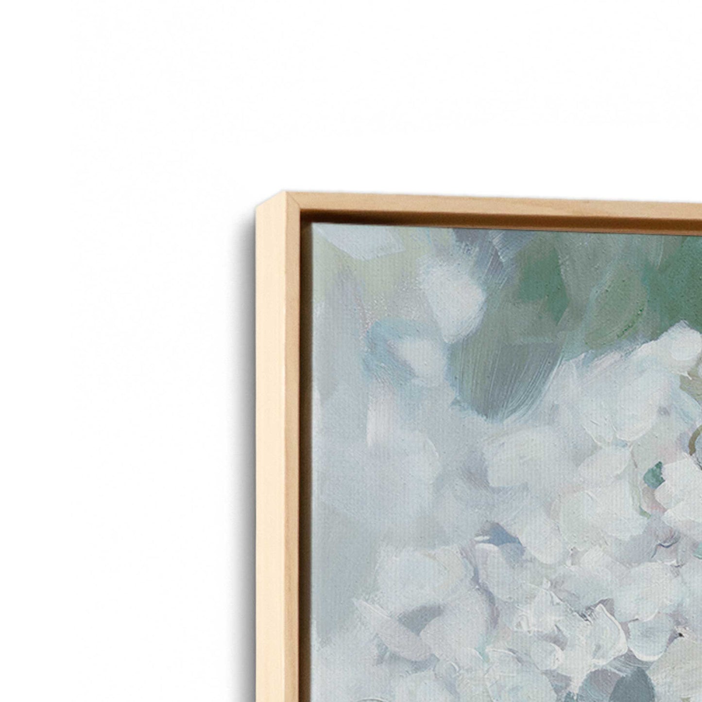 [Color:American Maple], Picture of art in a American Maple frame at an angle