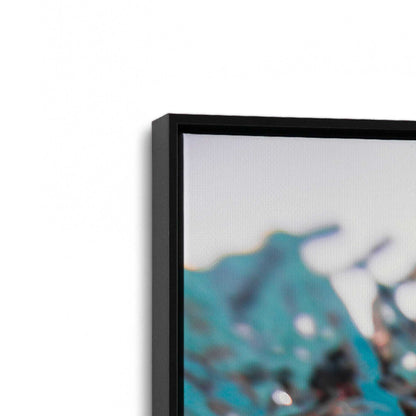 [Color:Satin Black], Picture of art in a Satin Black frame at an angle